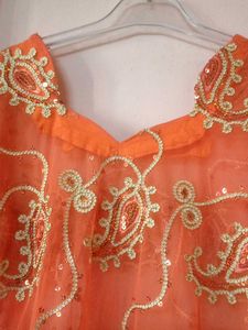 heavy look Bridal suit with dupatta 🧡