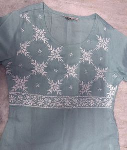 Embroidered Cotton Kurta