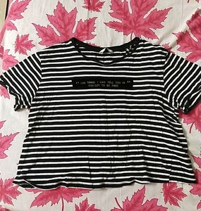 Black And White Strip Top