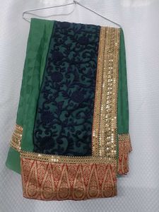 Elegant Green Silk Saree