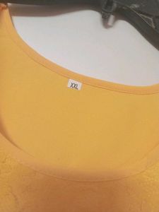 Yellow Kurta with Red Embellishments
