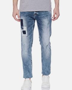 SPYKAR MEN’S Distressed Patch Jeans