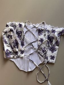 Floral Print Corset Top