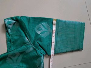 Teal Saree with Blouse