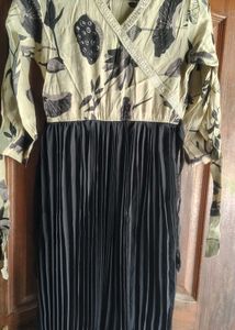 Elegant Printed Kurta with Embellished Neckline