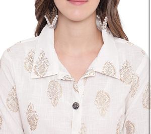 Elegant White Printed Kurta