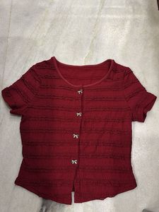 [Brand New] Chic Ruffled Button-Up Top