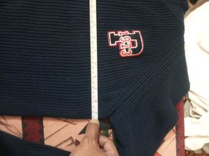 Men's Navy Blue Zip-Up Jacket