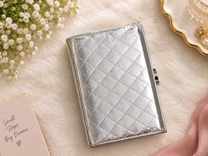 Sparkling Silver Quilted Clutch Bag