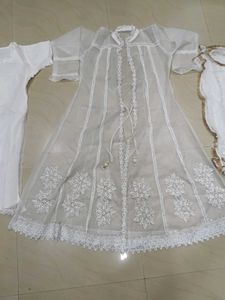 White Embroidered Pakistani Suit