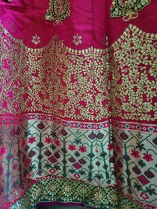 Elegant Pink Embroidered Lehenga Skirt