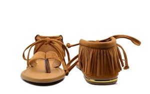 Fringe Detail Gladiator Sandals