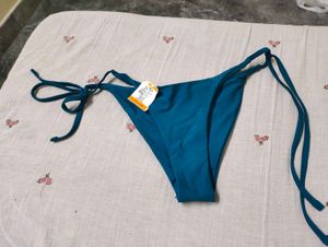 Teal Blue Tie-Side Bikini Bottom