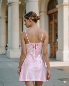 Sparkly Pink Mini Dress