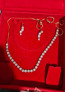 Stunning Diamond Necklace &amp; Earring Set