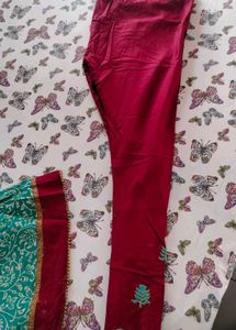 Teal Kurta Set with Embellished Pants