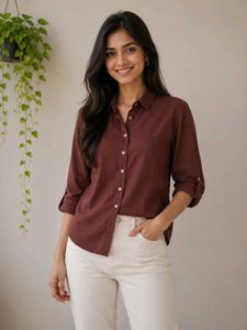 Classic Maroon Button-Up Shirt