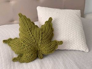 Handmade Leaf pillow or decor