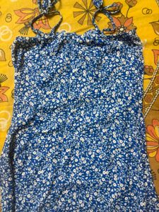 Blue Floral Mini Dress