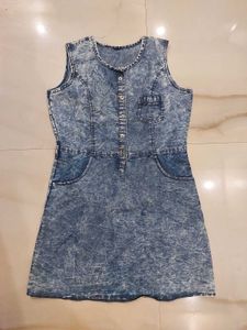 Denim Wash Sleeveless Dress