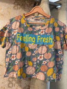 Trendy Peachy Crop Top, Bust- 36/34