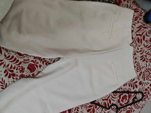 Egg shell white trousers for Women