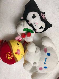 Cute Plush Keychains (Set of 3)