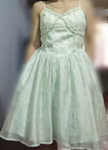Elegant Mint Green Lace Dress