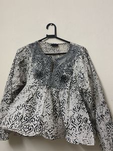 Bohemian Print Peplum Kurta
