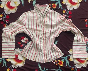 Chic Striped Button-Up Shirt
