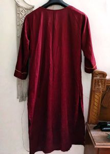 Maroon Embroidered Kurta 46