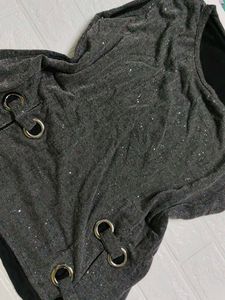 Sparkly Grey Eyelet Dress🩶