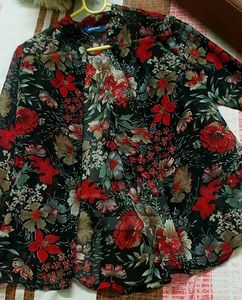 Floral Mesh Shirt