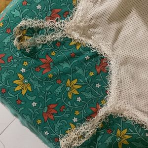 Polka Dot Lace Trim Blouse