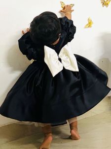 Elegant Black Puff Sleeve Dress