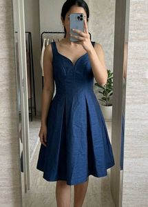 Stylish Blue Fit and Flare Dress