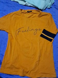 Mustard Yellow "Feelings" T-Shirt