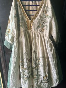 Embroidered Cream dress