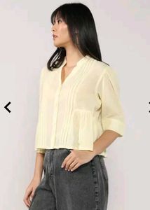 Pleated V-Neck Top