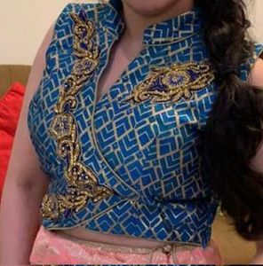 Stunning Blue Embroidered Blouse