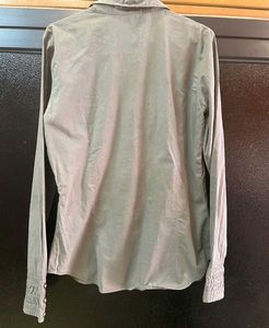 Classic Button-Up Shirt with Pintuck Detail