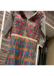 Pure Georgette Gown With Heavy Embroidery