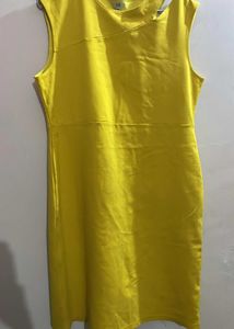 Vibrant Yellow Sleeveless Dress