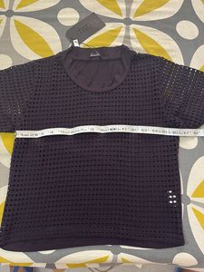 Chic Black Mesh Top