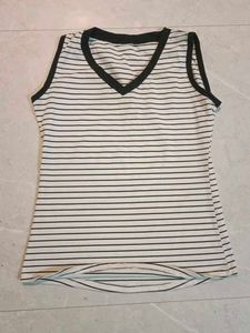 Striped V-Neck Tank Top