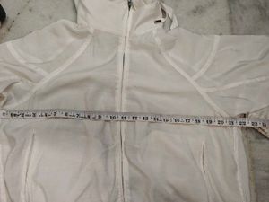 White Hooded Zip-Up Jacket