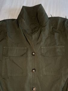 Stylish Olive Green Button-Up Shirt