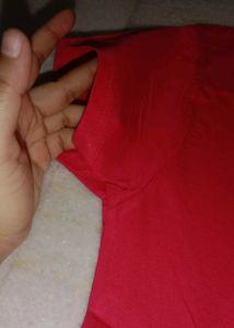 Fashionable red T-Shirt with Bicycle Print