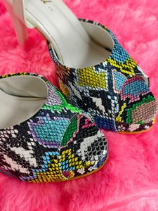 Reptilian Textured Heels