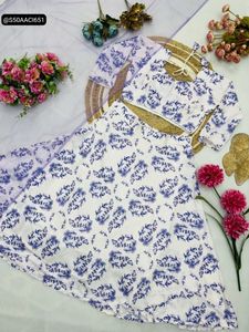 Jahnvi Kapoor’s White &amp; Purple Floral Lehenga Set